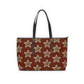 Leopard Star PU Leather Shoulder Bag – Brown Star Pattern Tote