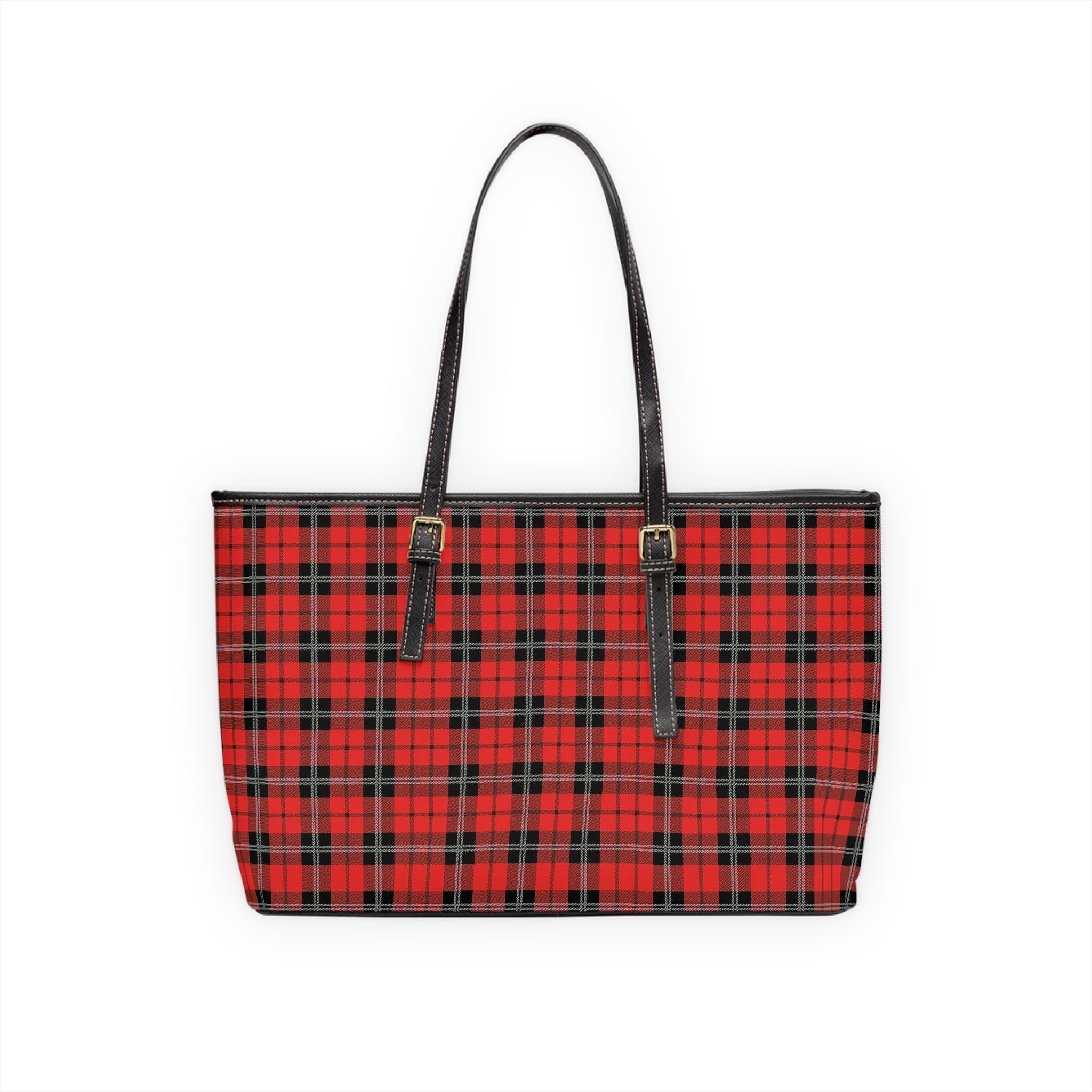 Red Black Plaid Tote Bag | Buffalo Check Shoulder Bag