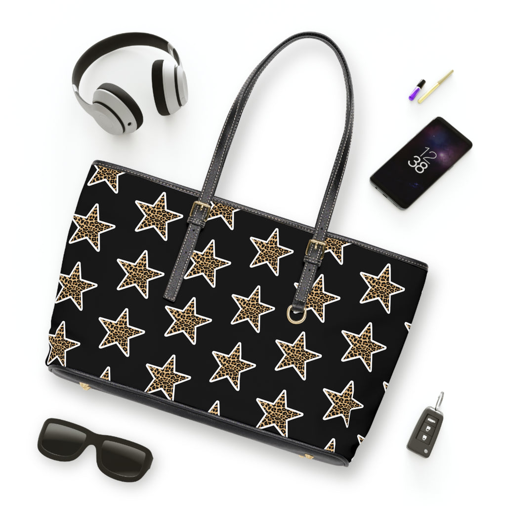 Leopard Star PU Leather Shoulder Bag
