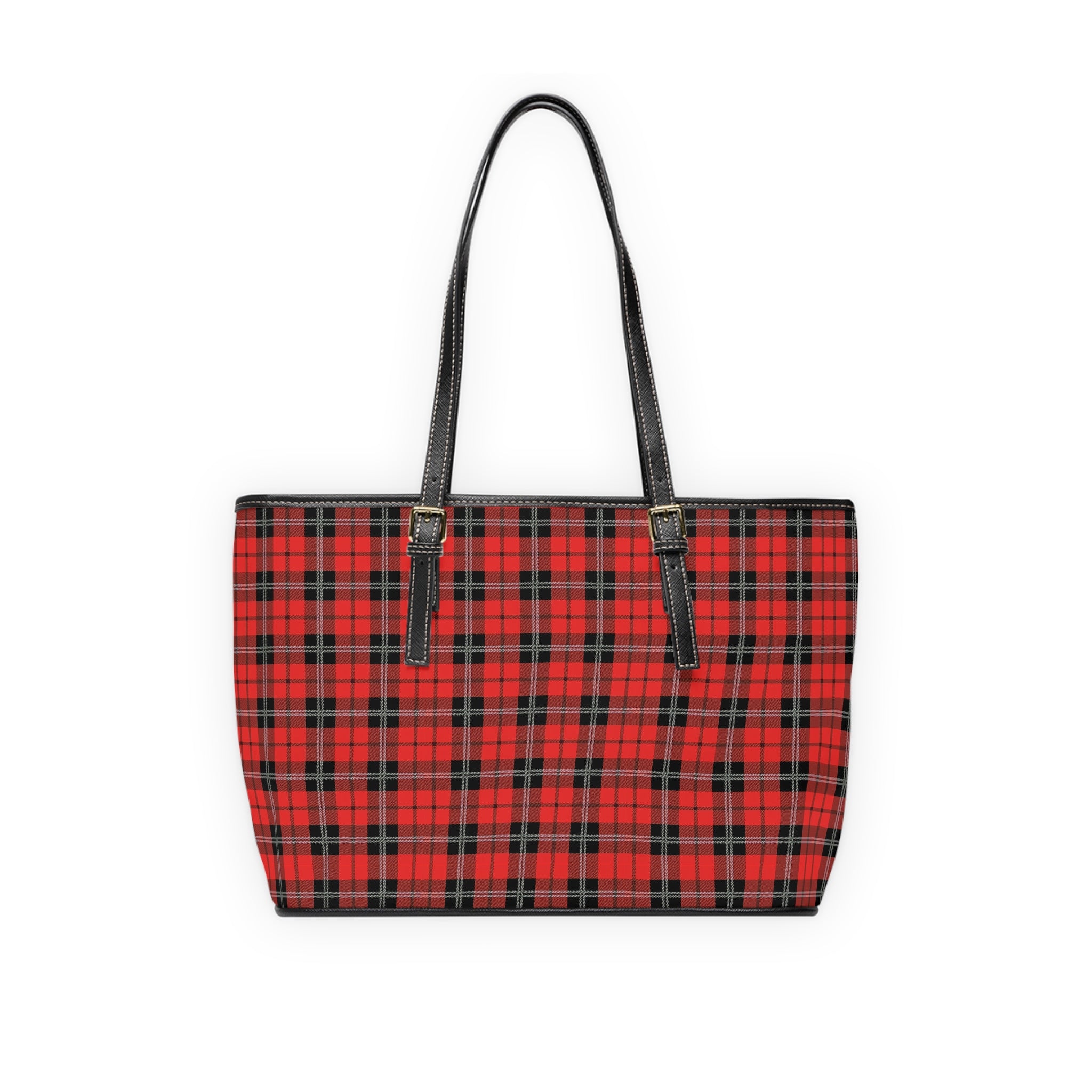 Red Black Plaid Tote Bag | Buffalo Check Shoulder Bag