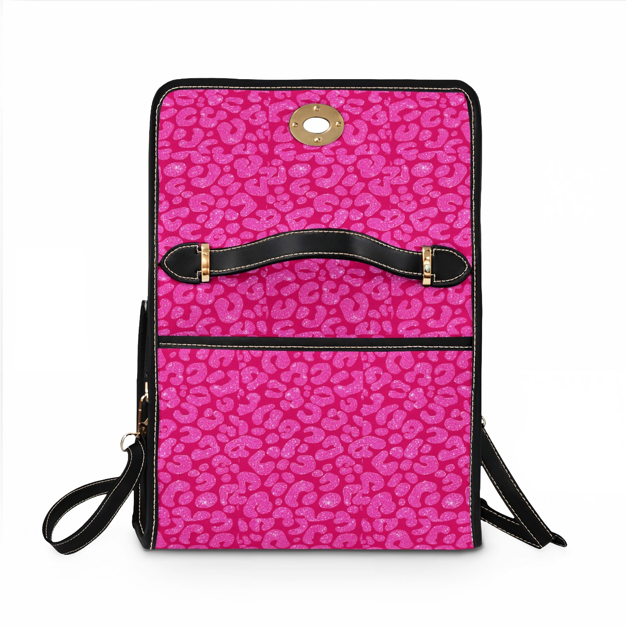Pink Leopard Waterproof Canvas Bag - Trendy Animal Print Tote