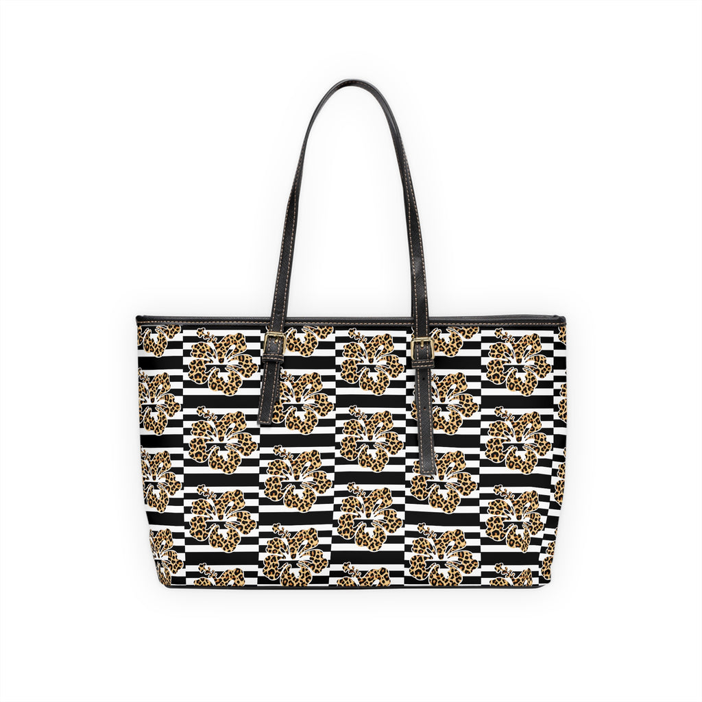 Leopard Floral Stripe PU Shoulder Bag