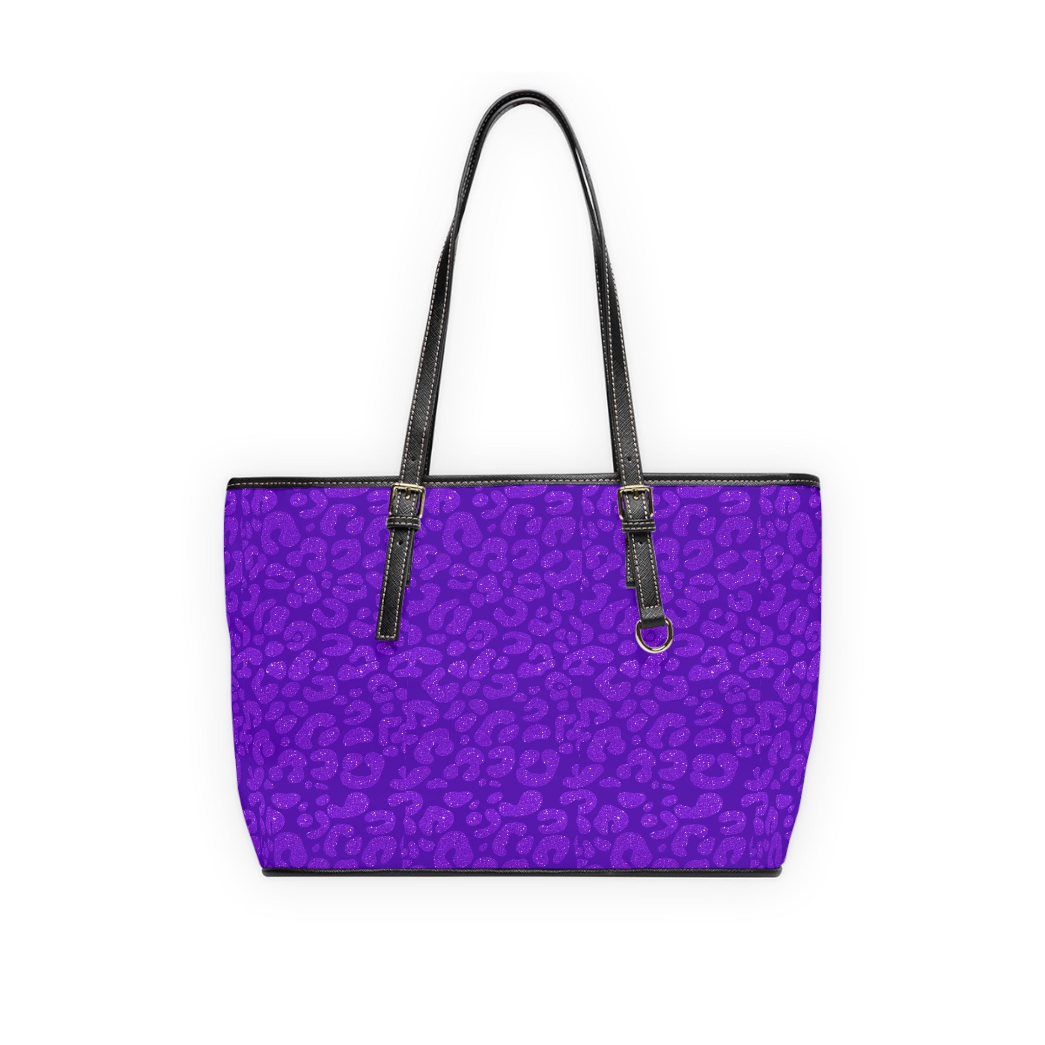 Purple Leopard Print Shoulder Bag | Animal Print Tote