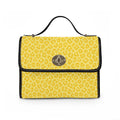 Yellow Leopard Print Waterproof Canvas Bag | Top Handle Crossbody