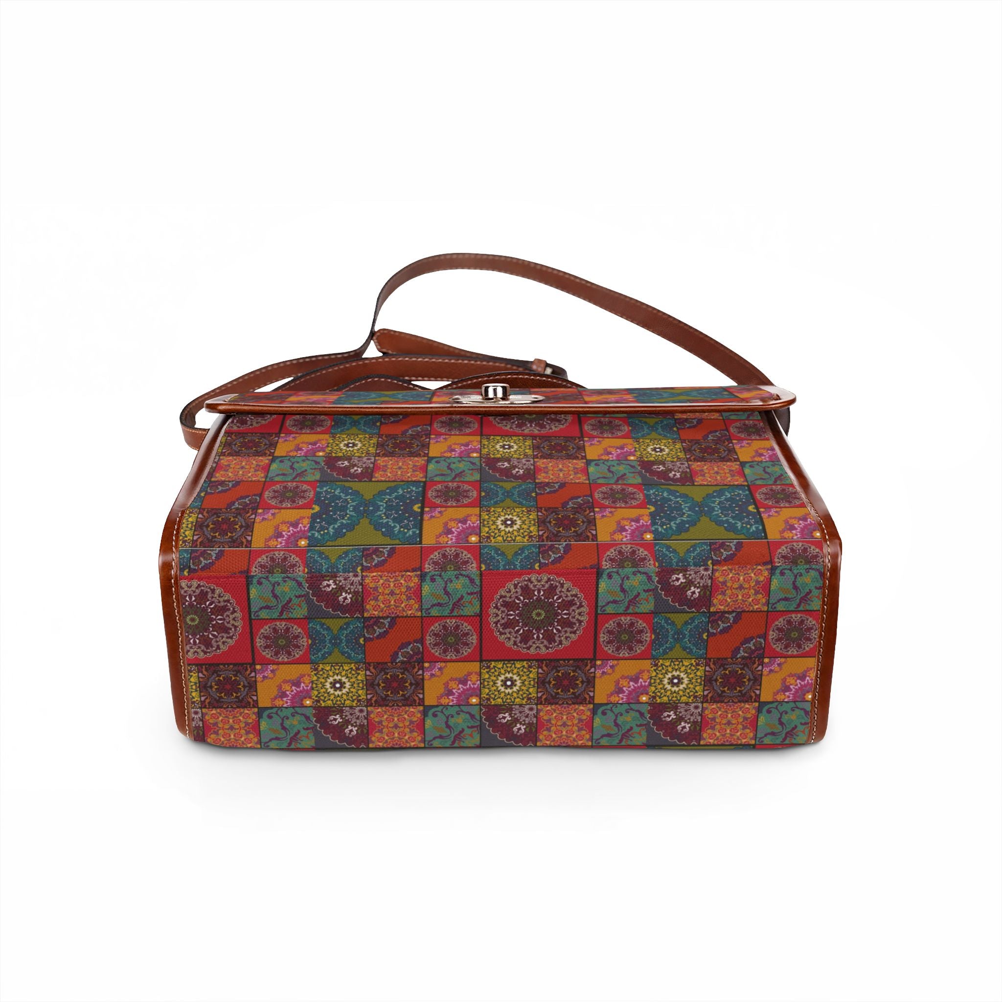 Colourful Patchwork Pattern Waterproof Canvas Bag
