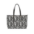 Abstract Marble Swirl PU Leather Shoulder Bag | Black White Marble Pattern