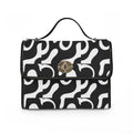 Abstract Black White Swirl Waterproof Canvas Bag | Modern Pattern