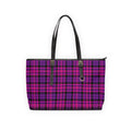 Purple Plaid Shoulder Bag | Pink Tartan Tote