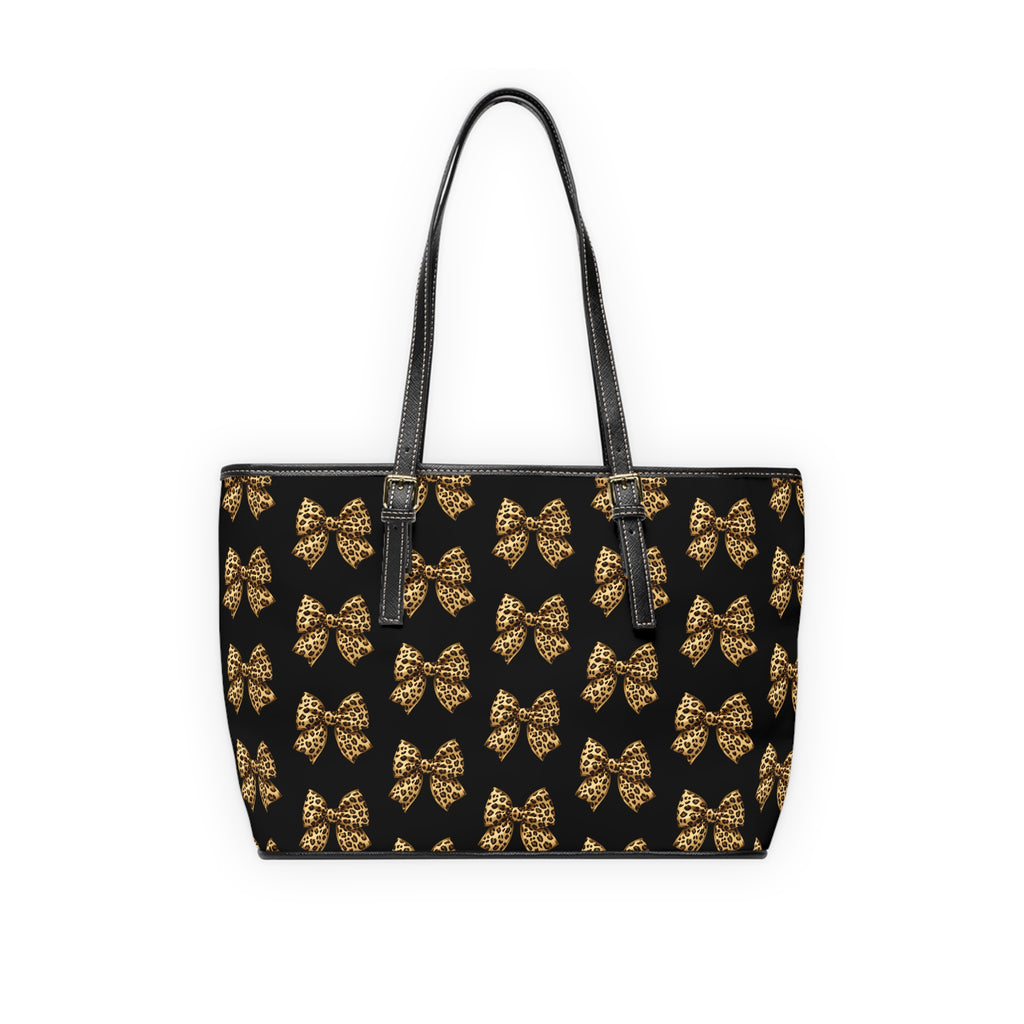 Leopard Bow PU Leather Shoulder Bag