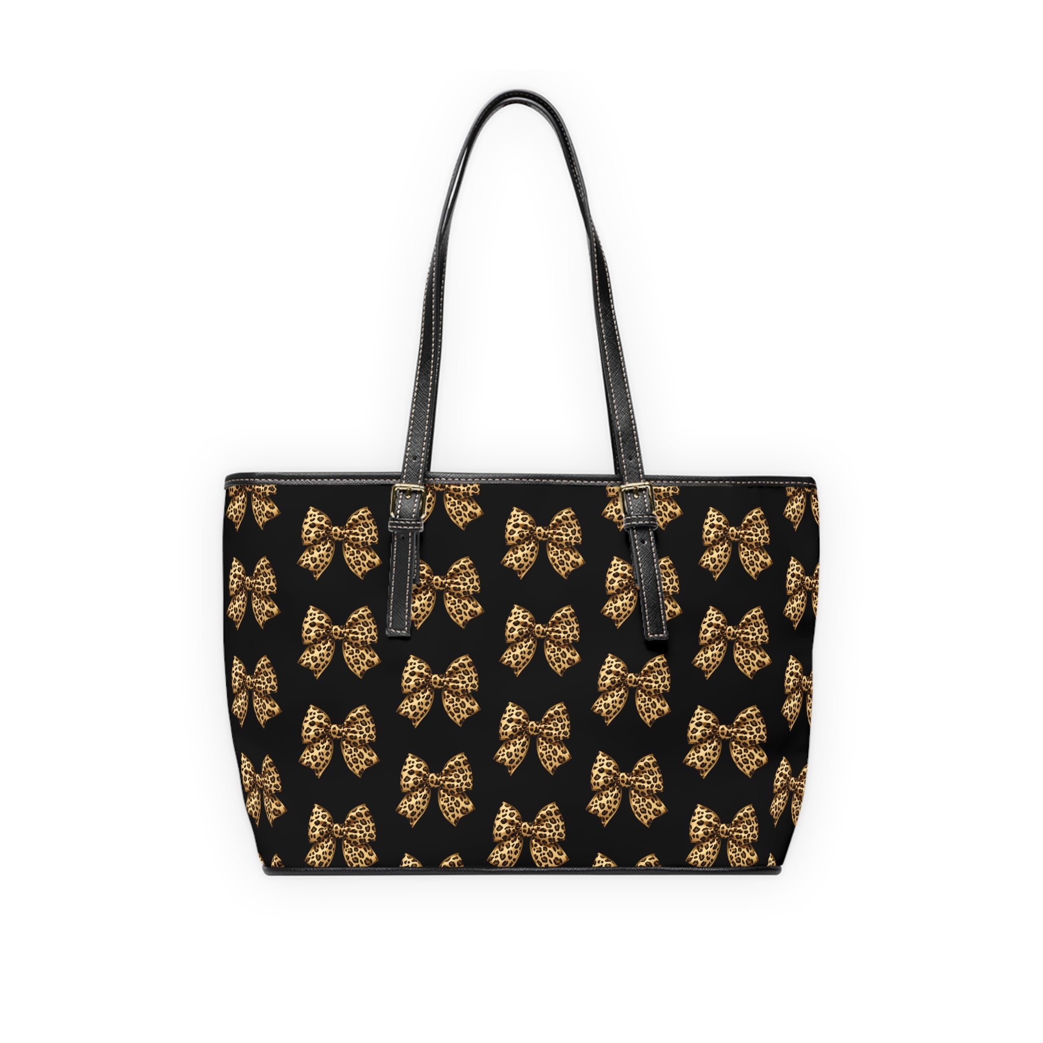 Leopard Bow PU Leather Shoulder Bag
