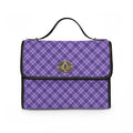 Purple Plaid Pattern Waterproof Canvas Bag