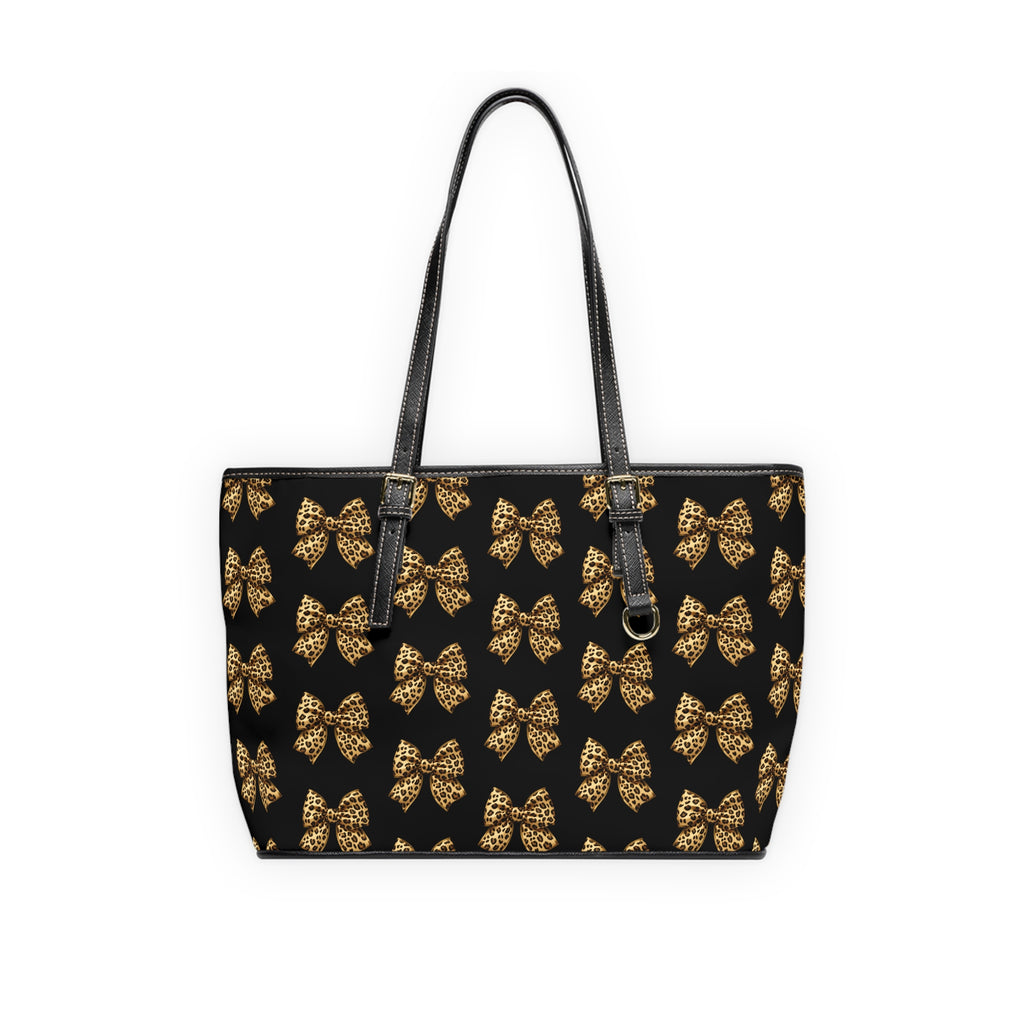 Leopard Bow PU Leather Shoulder Bag