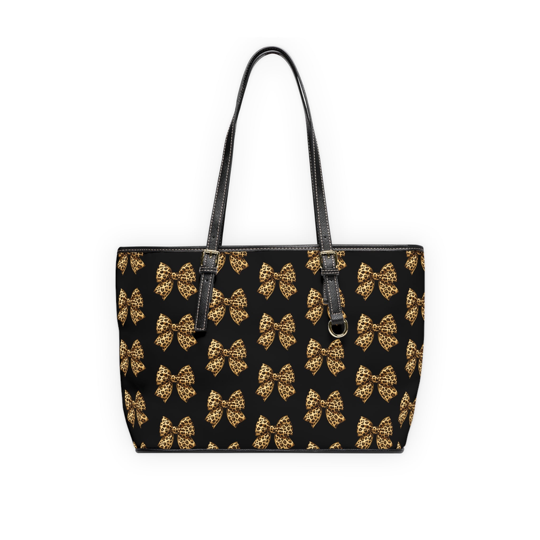 Leopard Bow PU Leather Shoulder Bag